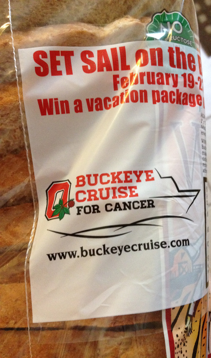 Buckeye Cruise logo on bread