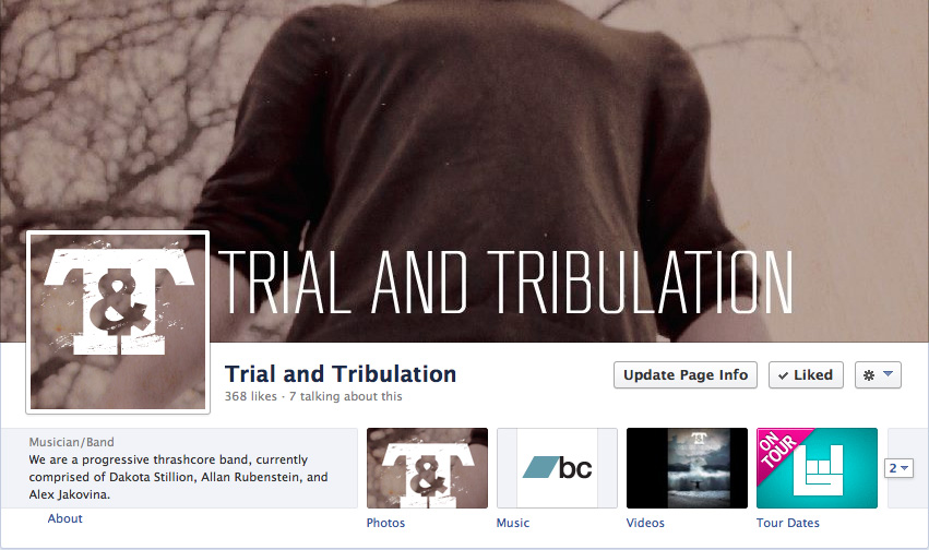 Trial and Tribulation FaceBook cover photo design